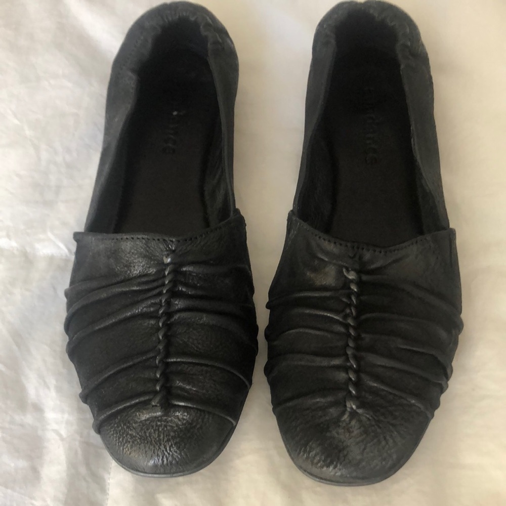 Sundance Catalog, burnished leather ballet flats